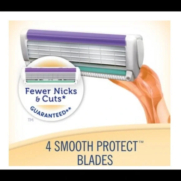 Schick Skintimate Exfoliating Vanilla 4-Blade Disposable Razors, 3 CT - Picture 3 of 4